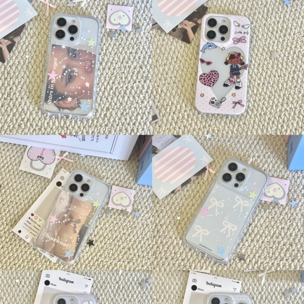 新款双层imd合集 可爱卡通简约手机壳适用于iPhone 多型号