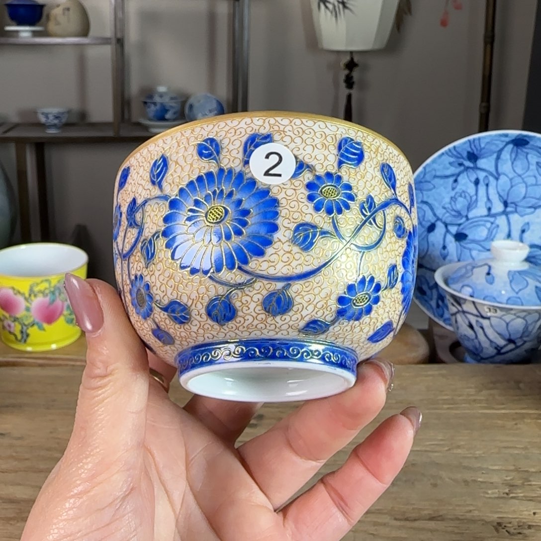 杯景德镇陶瓷柴烧多人