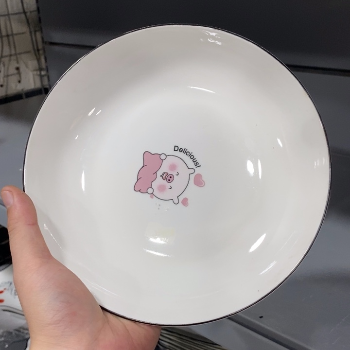 碗062号6个装8英寸小猪深圆盘