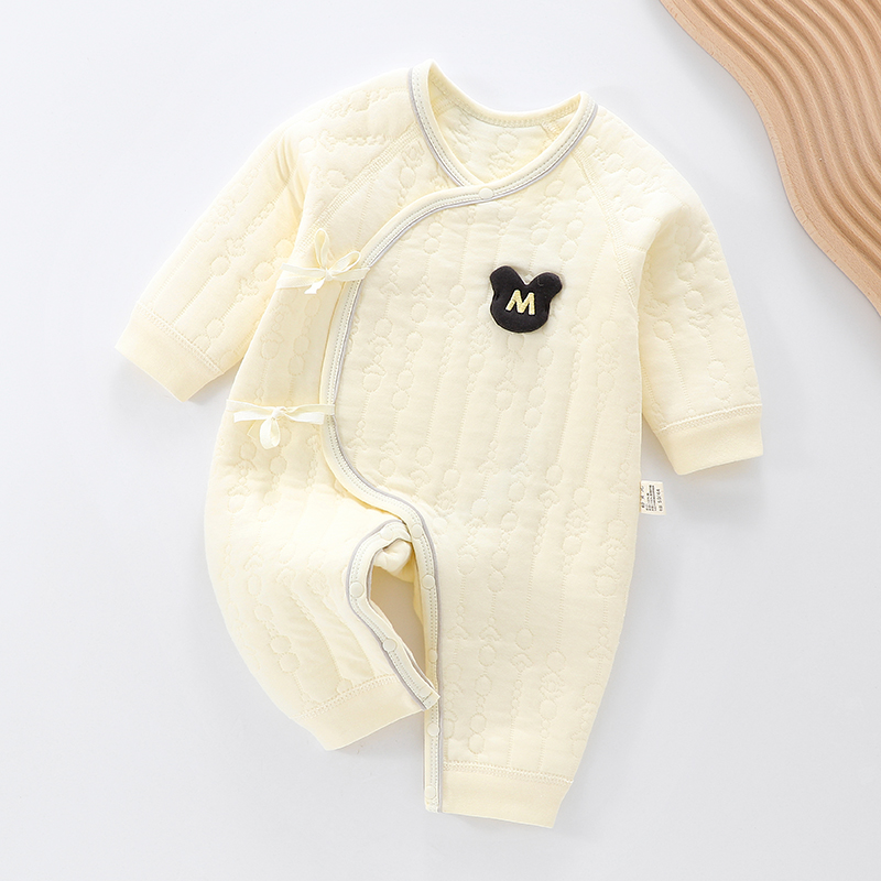 （新生儿）婴蒂 M提花保暖蝴蝶衣春秋冬
