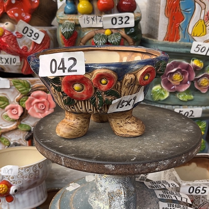 粗陶材质多肉花盆