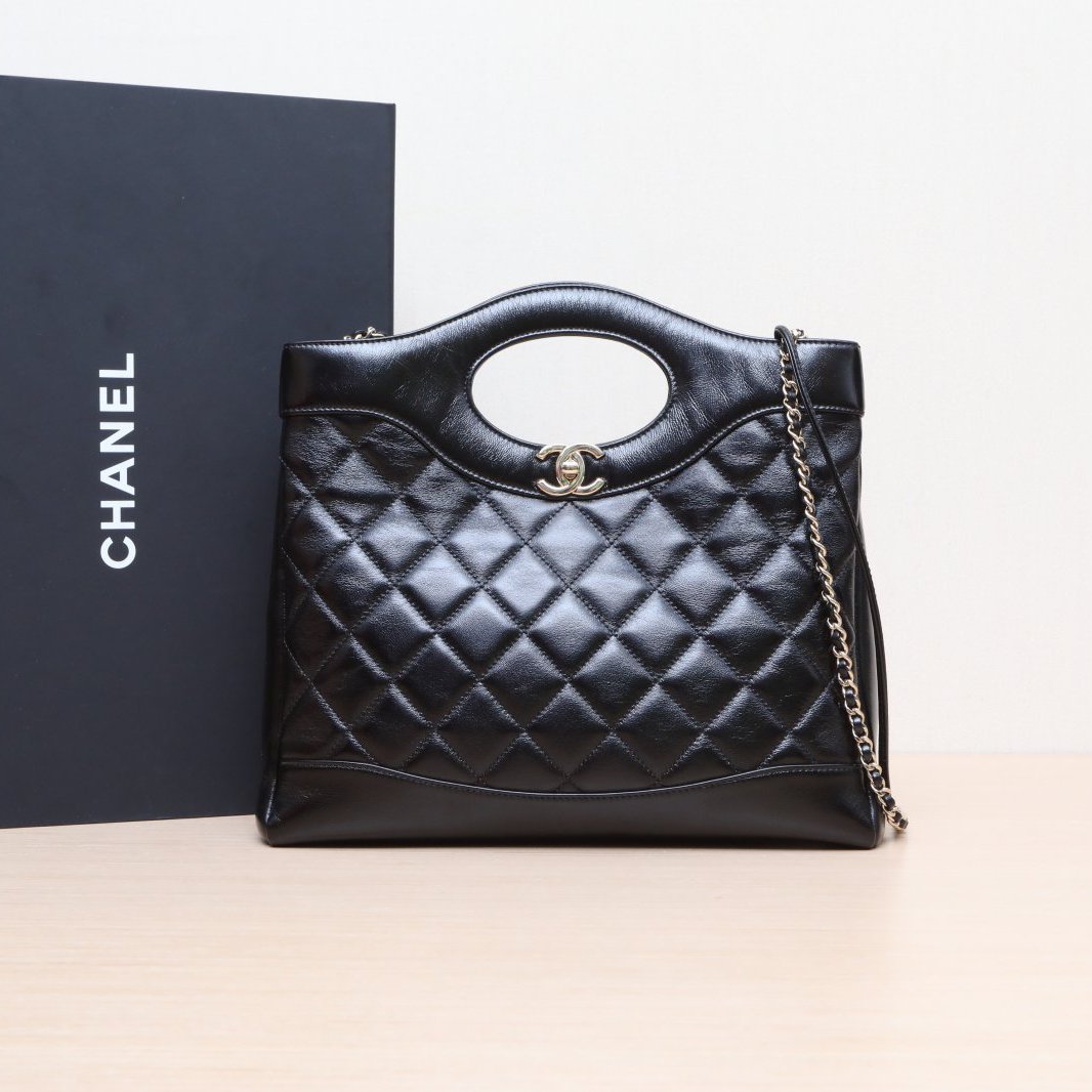 99新 Chanel/香奈儿 小花双双 31Bag 小号 方版 芯片开 金扣 