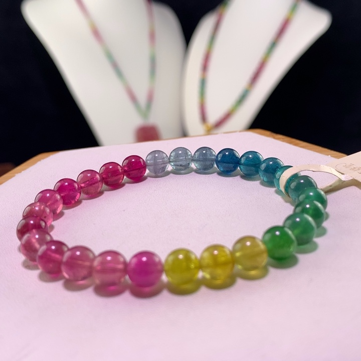 双色碧玺手链未镶嵌