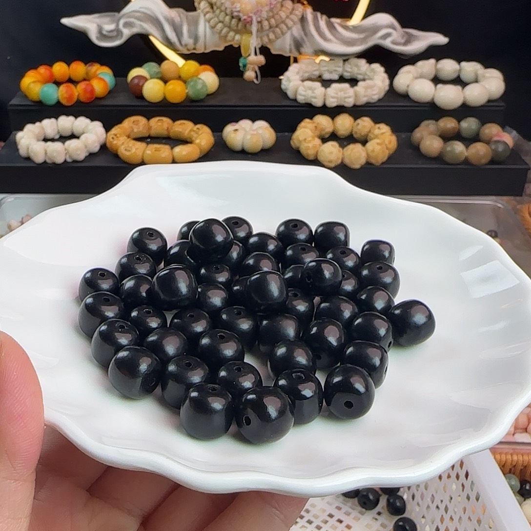 菩提根/象牙果手串卡12黑加仑桶100卡牌➕50颗