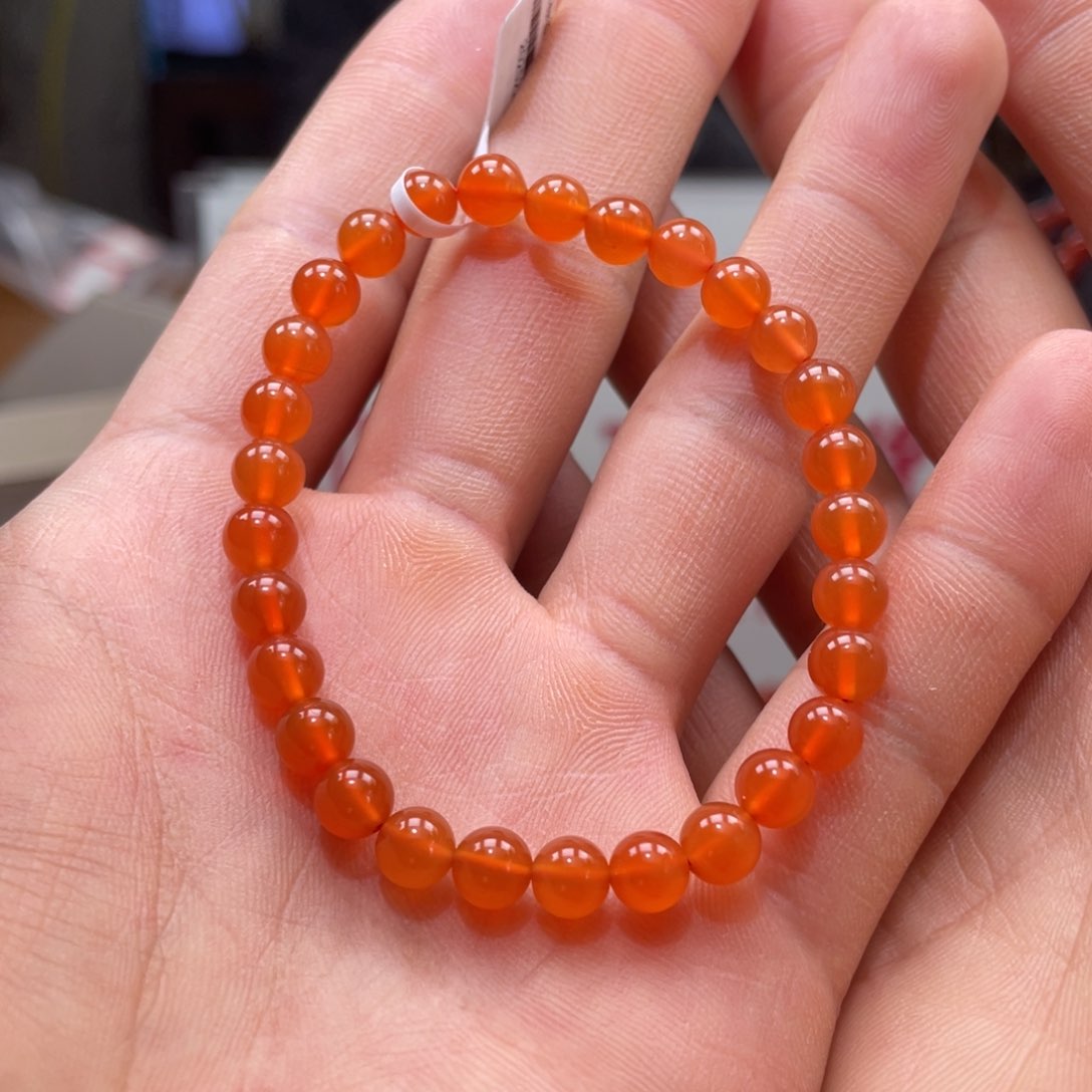 南红玛瑙冰红单圈6mm未镶嵌2025222-14