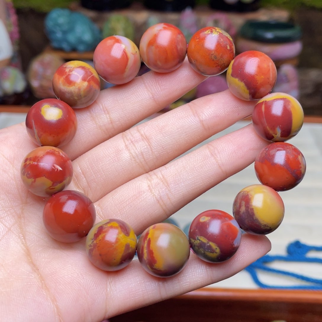 玛瑙/玉髓珠宝半成品未镶嵌凤****籽盐源玛瑙铁皮包浆手串