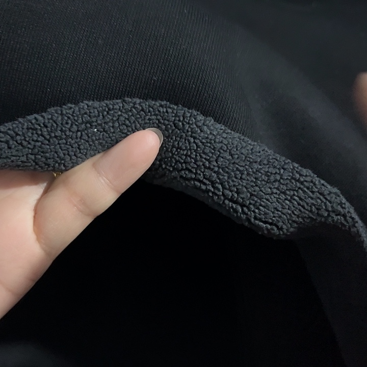 加厚黑色奥粒绒1.8×2米长带螺纹