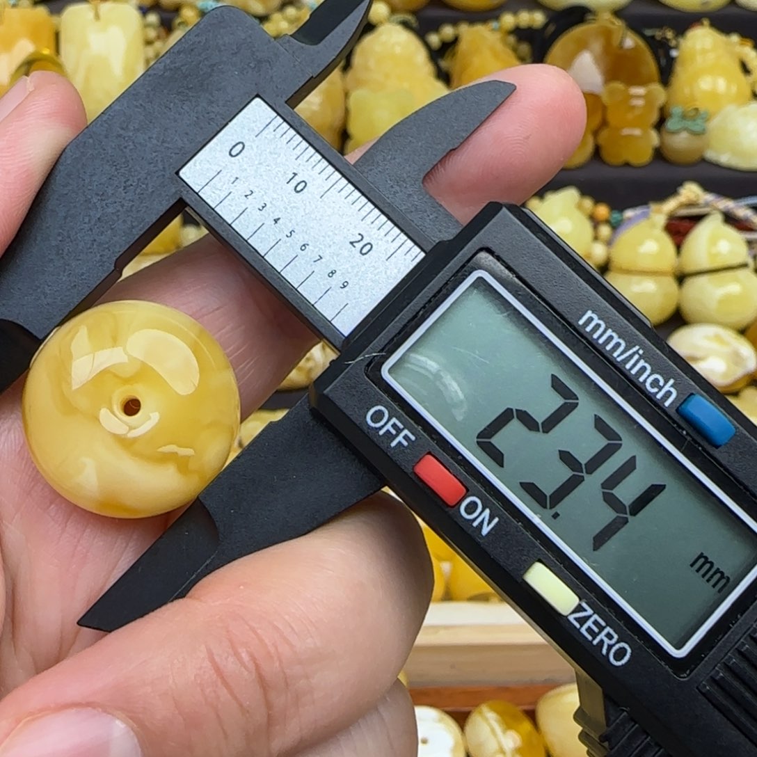 蜜蜡吊坠(不含链)未镶嵌天然俄料妖花蜜蜡面包圈