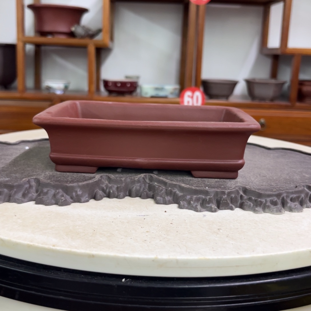 紫砂花盆瑕疵4.5-18-13。。