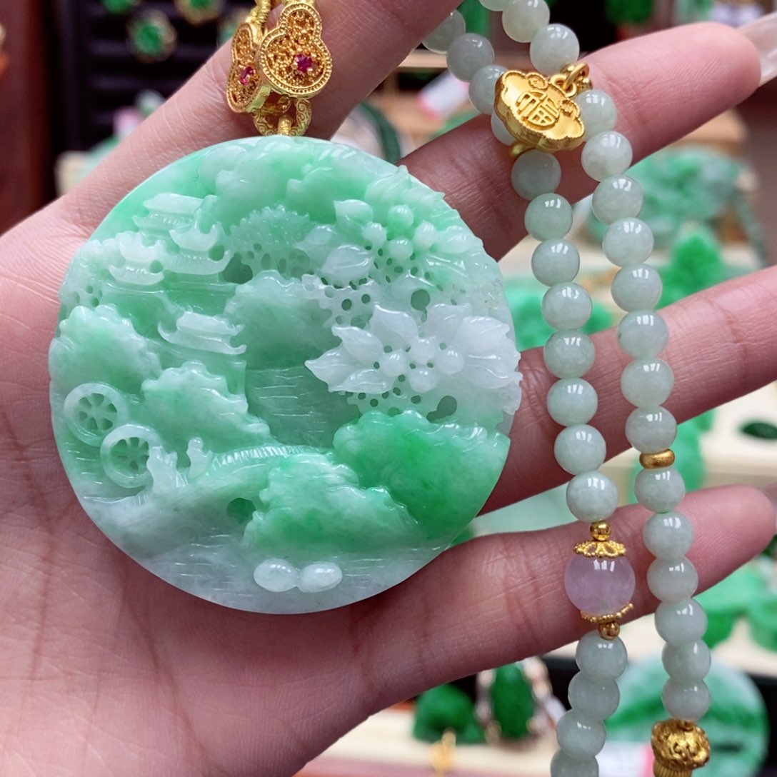 颈饰未镶嵌翡翠翡翠吊坠