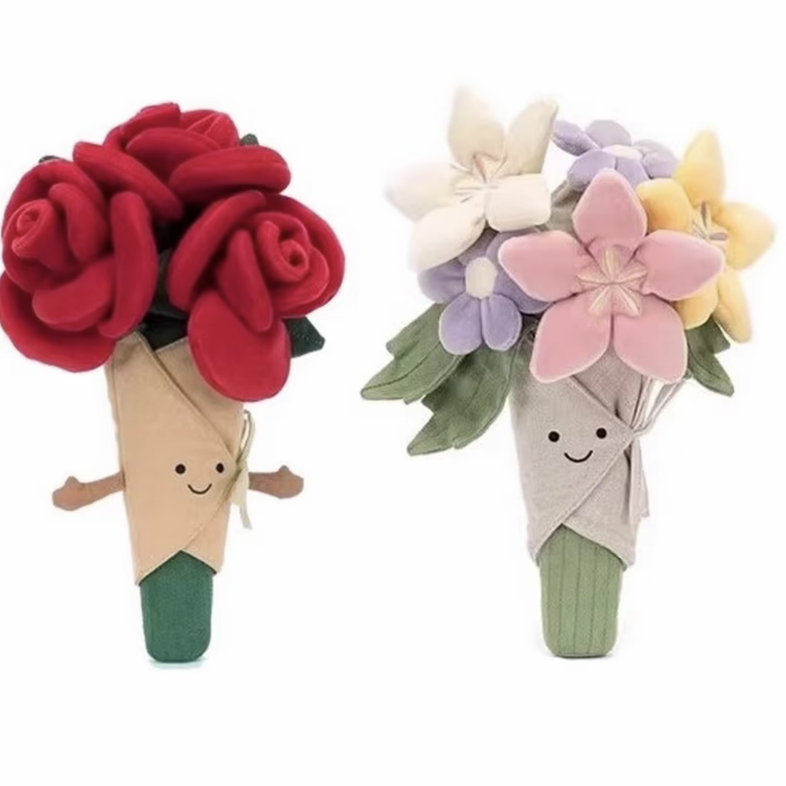 趣味手捧花花束毛绒玩偶可爱安抚公仔送女生情人节礼物