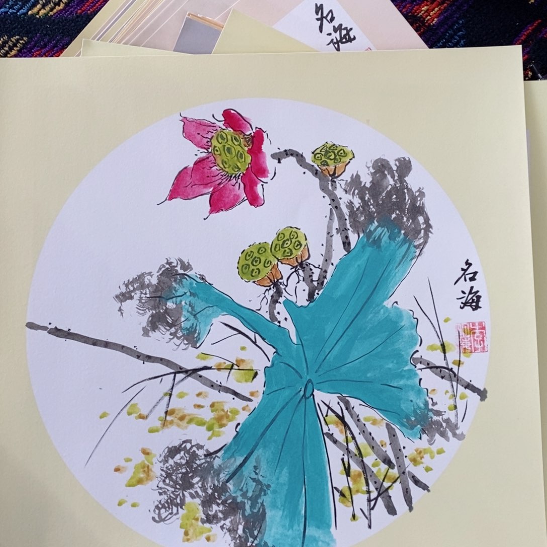 国画国画花鸟50*50卡纸李名海 琪