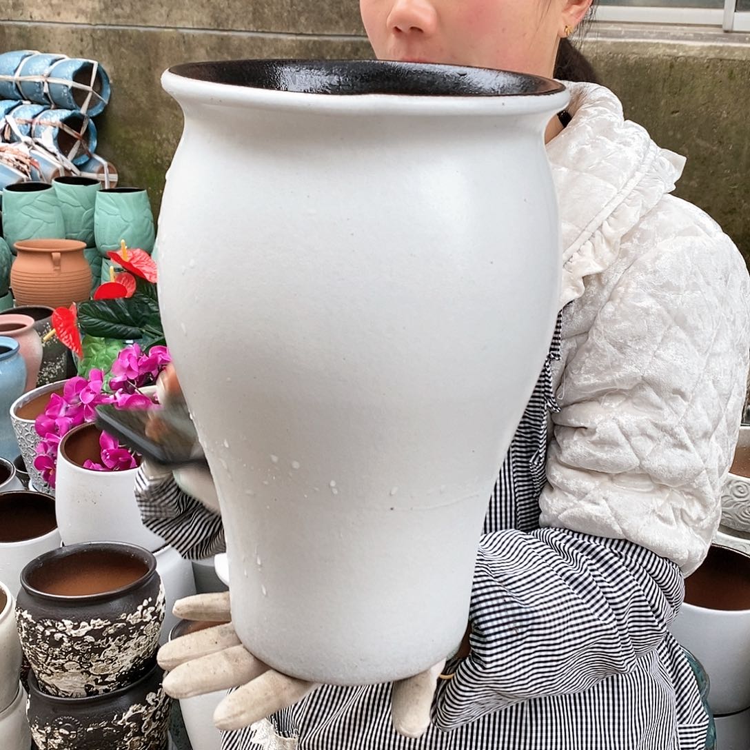 红泥花盆正品口18高31