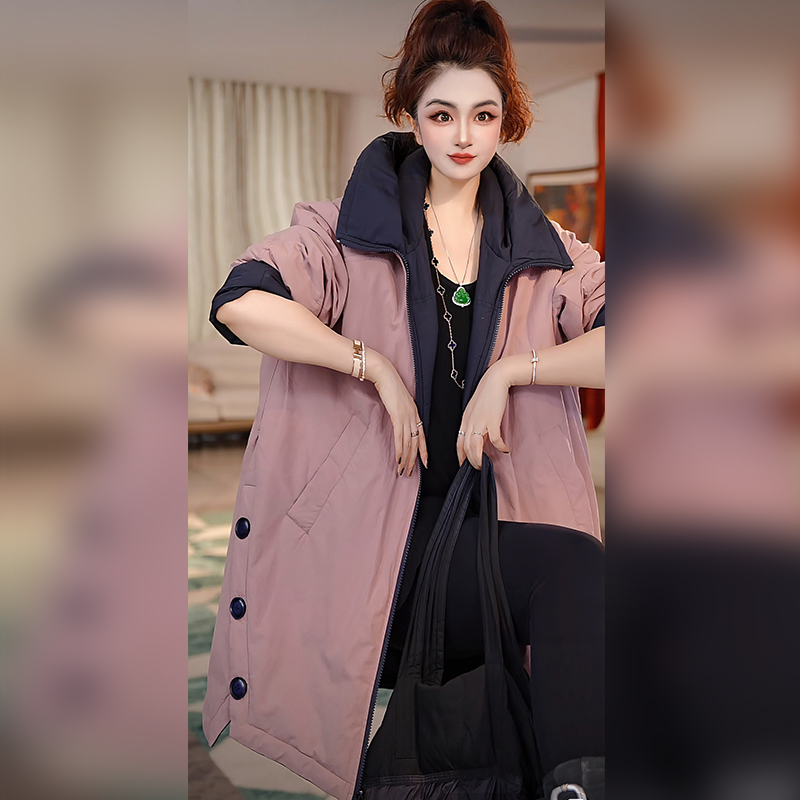 【Linda姐高端线】冬季新款时尚高档气质连帽棉服外套AF5WMF0256