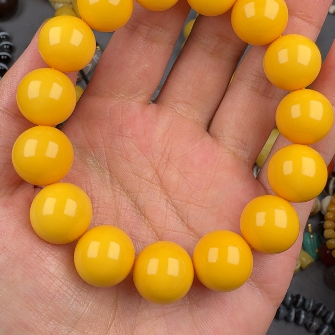 幸***.蜜蜡未镶嵌手串蜜蜡单圈