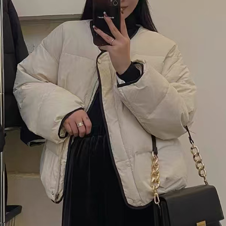 女士无领气质款棉服