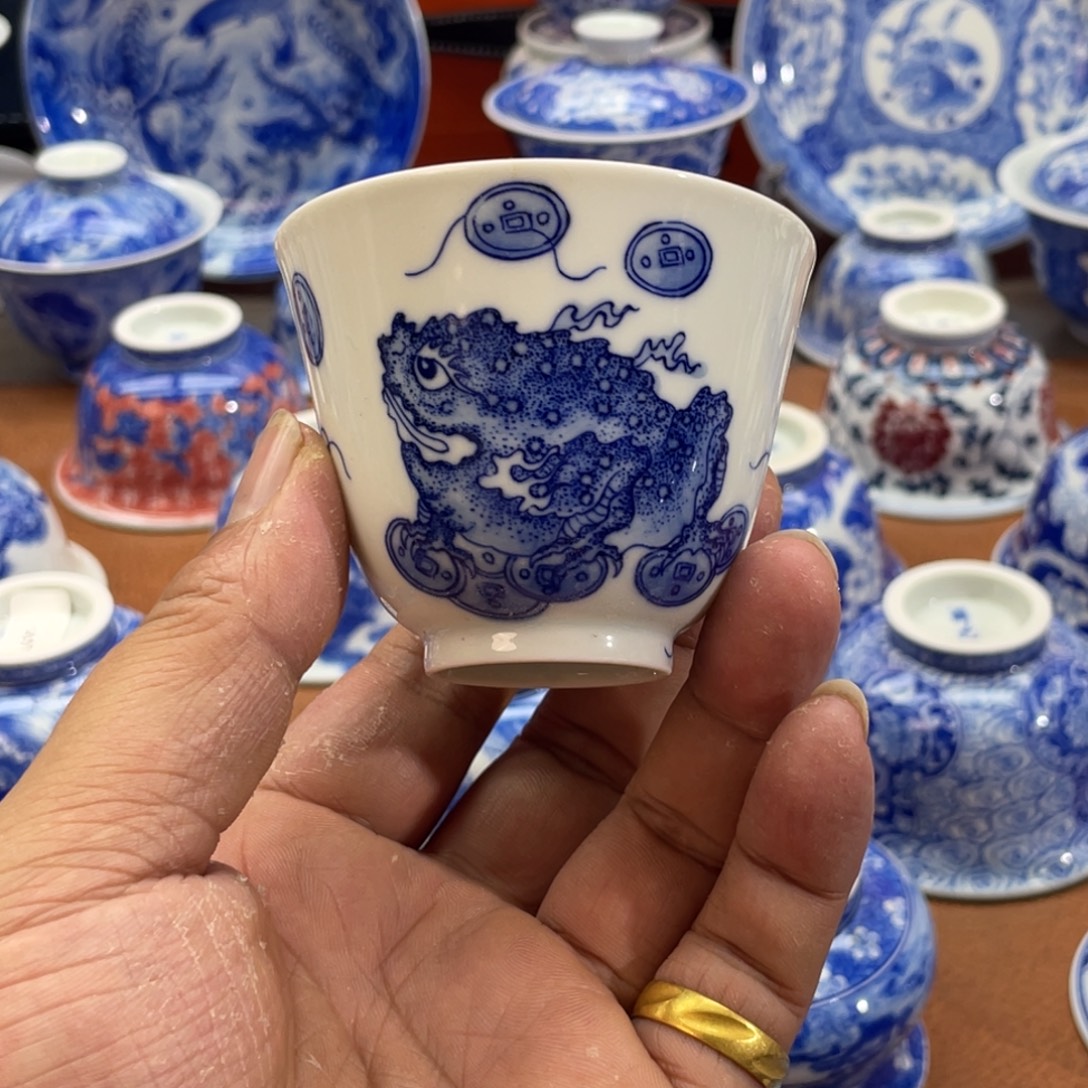 精工   三足金蟾 铃铛杯