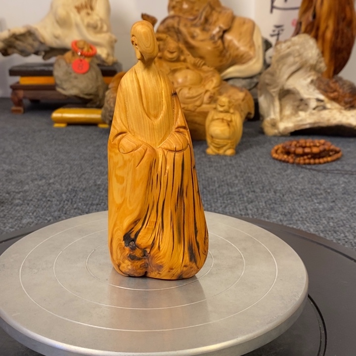 柏木（崖柏）崖柏无相佛摆件根雕工艺品