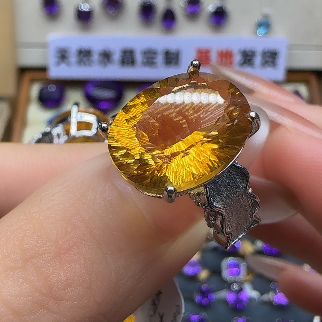 天***厂珠宝半成品银S925镶嵌水晶G 10克拉