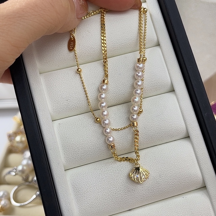 海水珍珠手绳银S925镶嵌