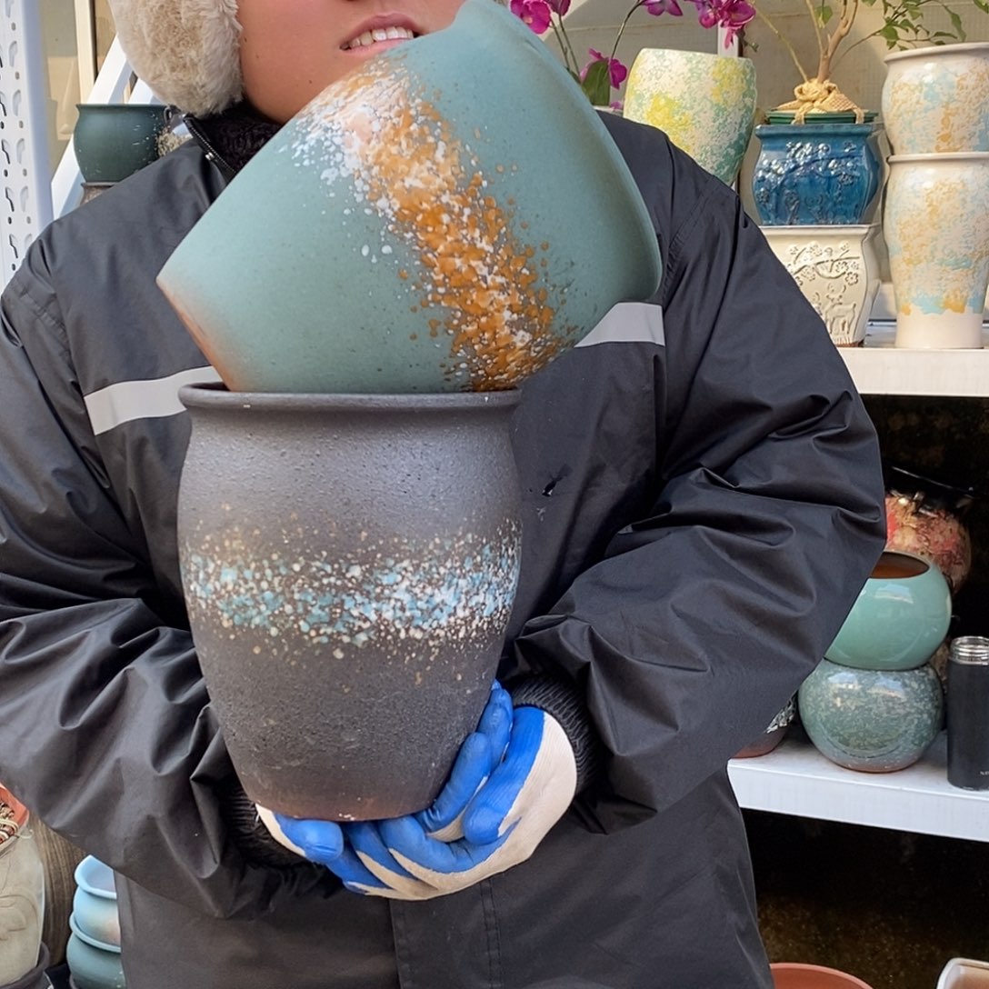 紫砂花盆口18高22福利