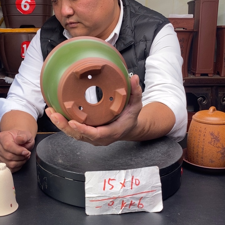 紫砂花盆货号一只K6