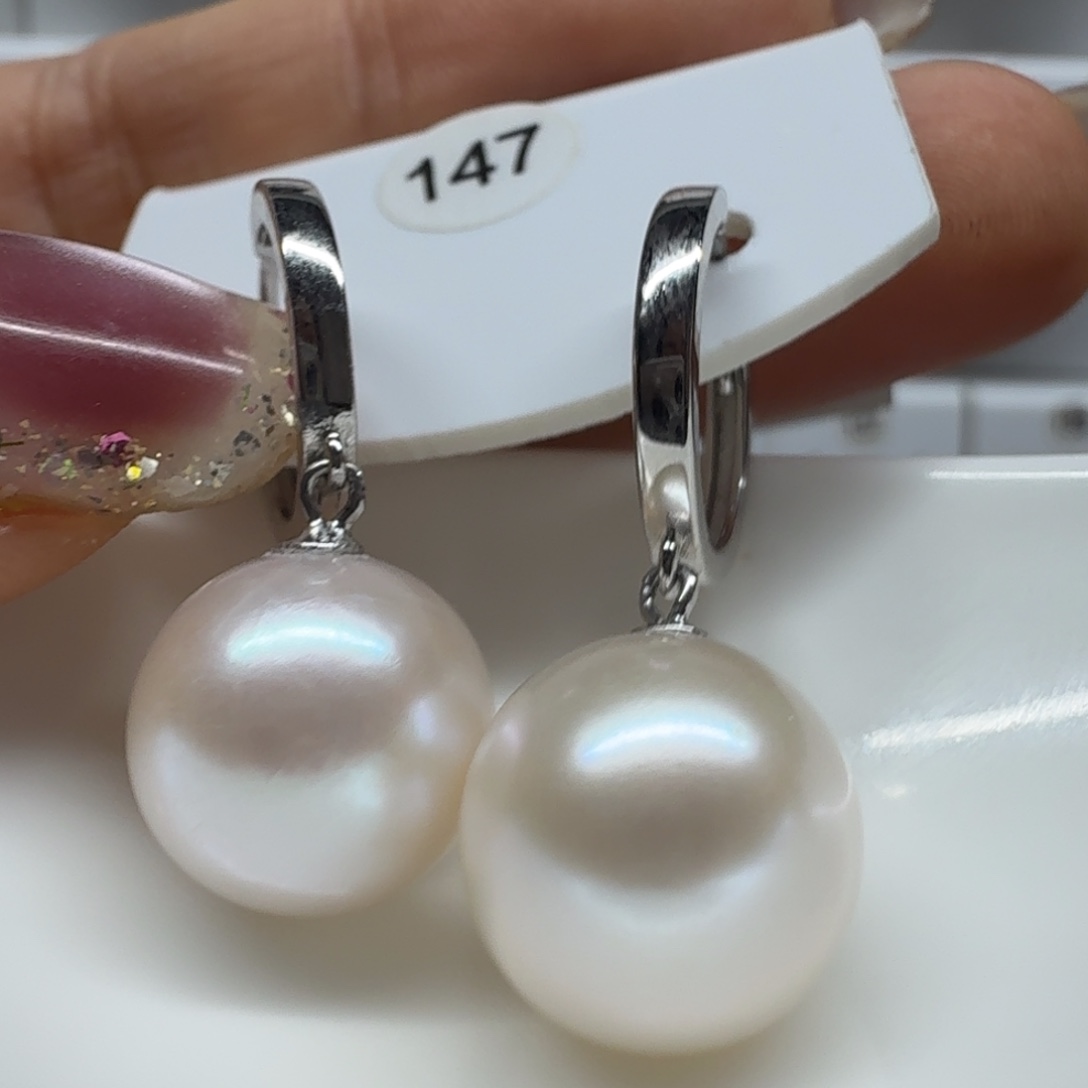 耿***票淡水珍珠耳饰银S925镶嵌珍珠12.2