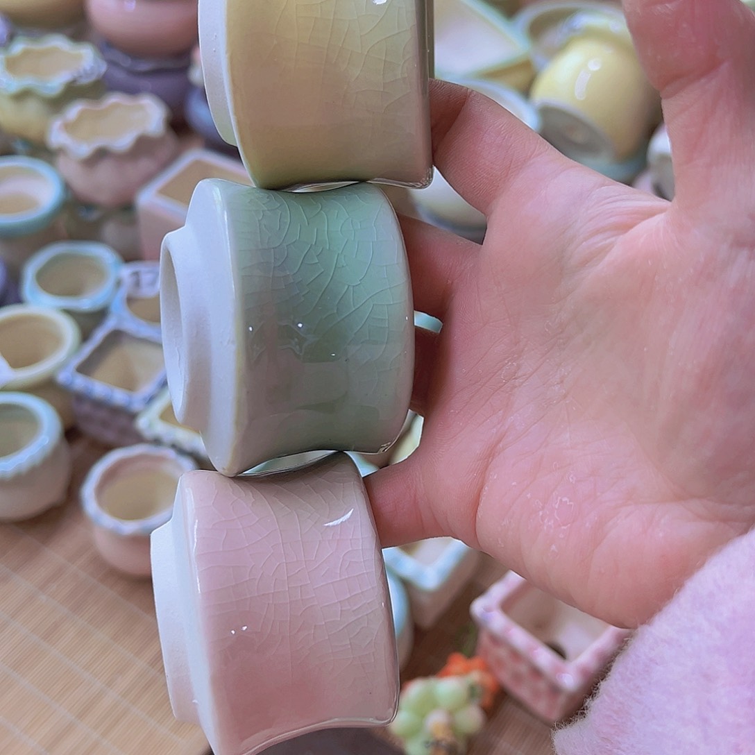 红陶陶瓷花盆当场满12包邮