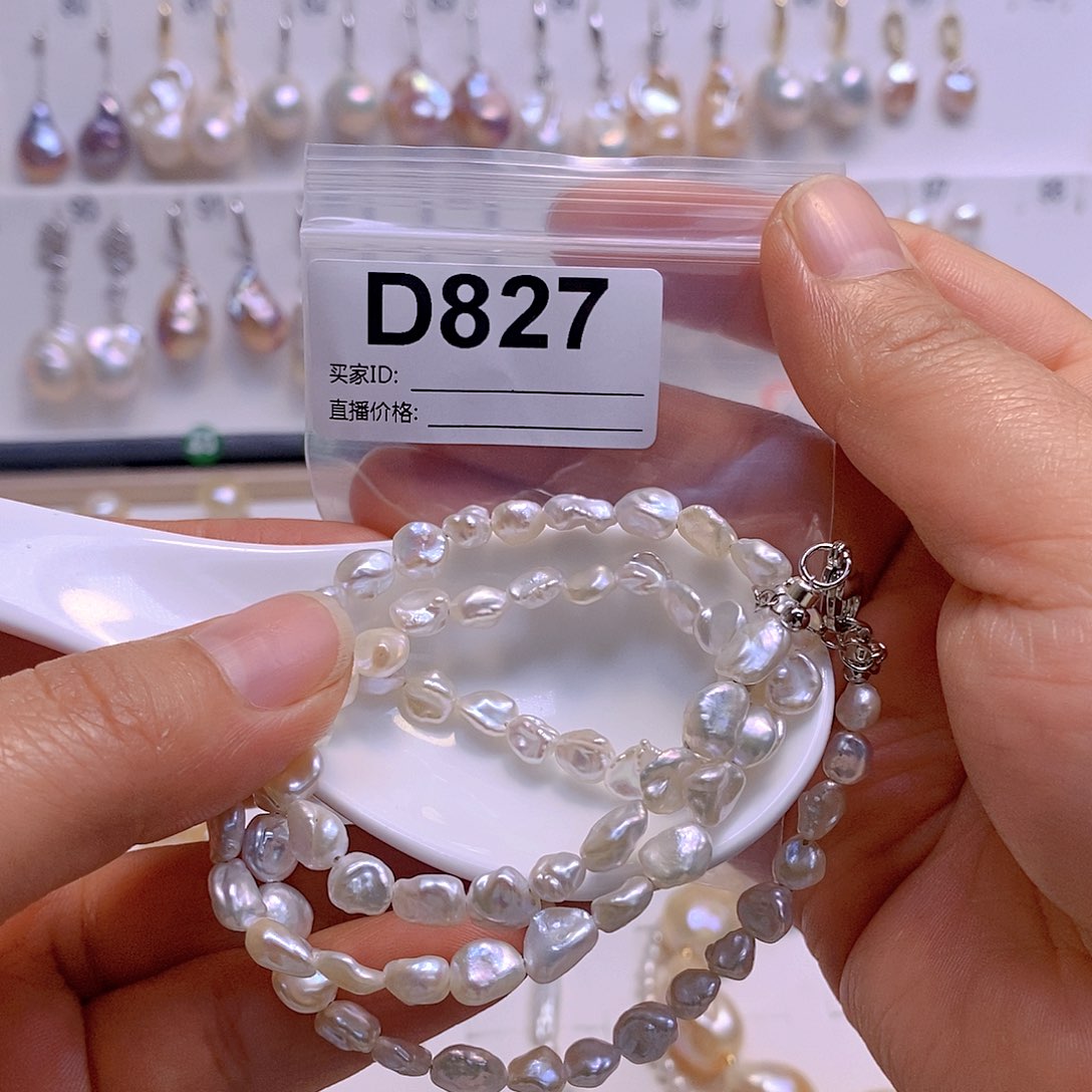 淡水珍珠颈饰银S925镶嵌