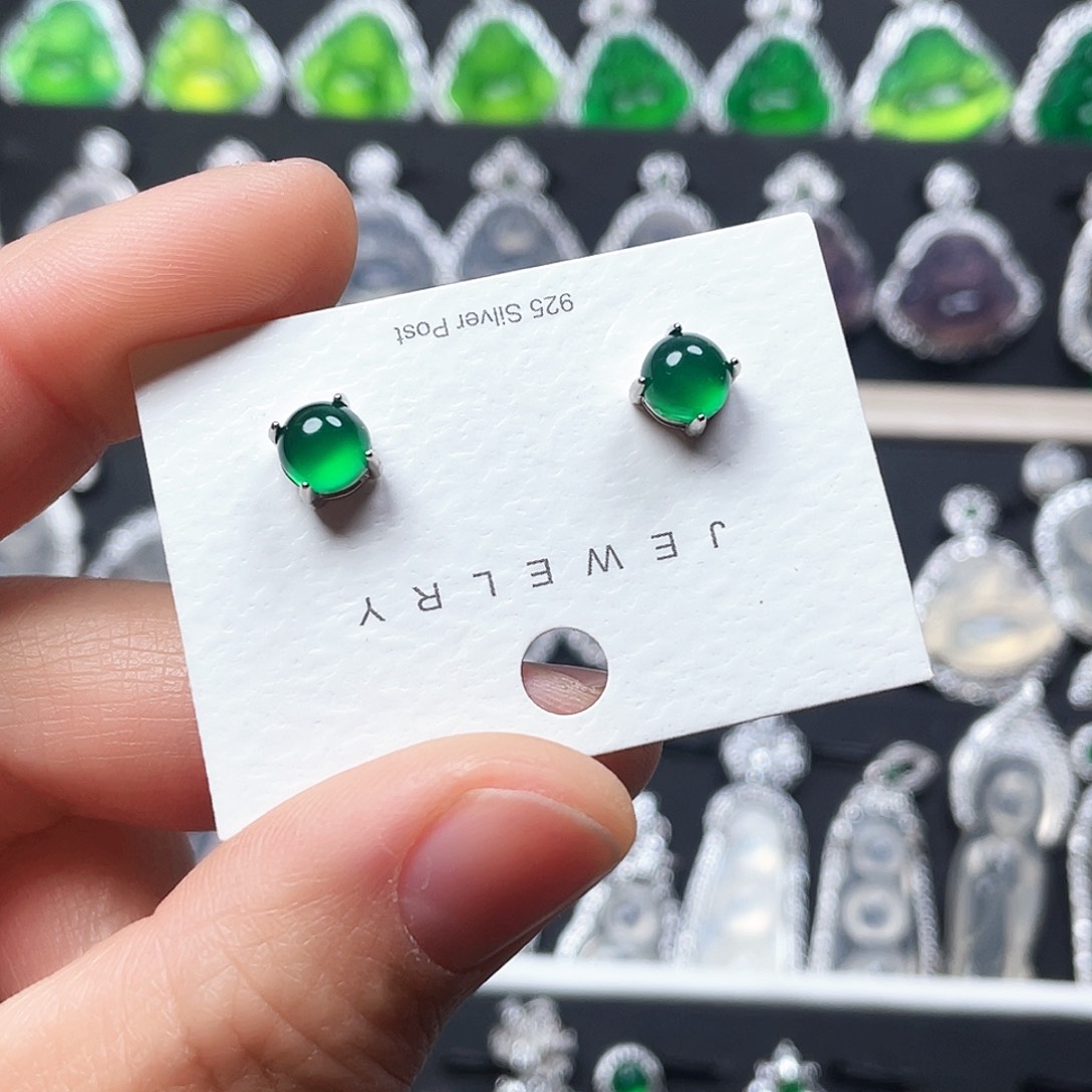 玛瑙/玉髓耳钉合金