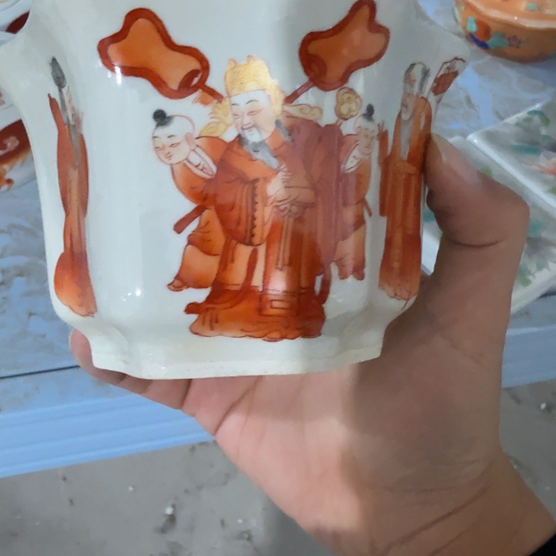 其他陶摆件和摆架两件两幅可小刀