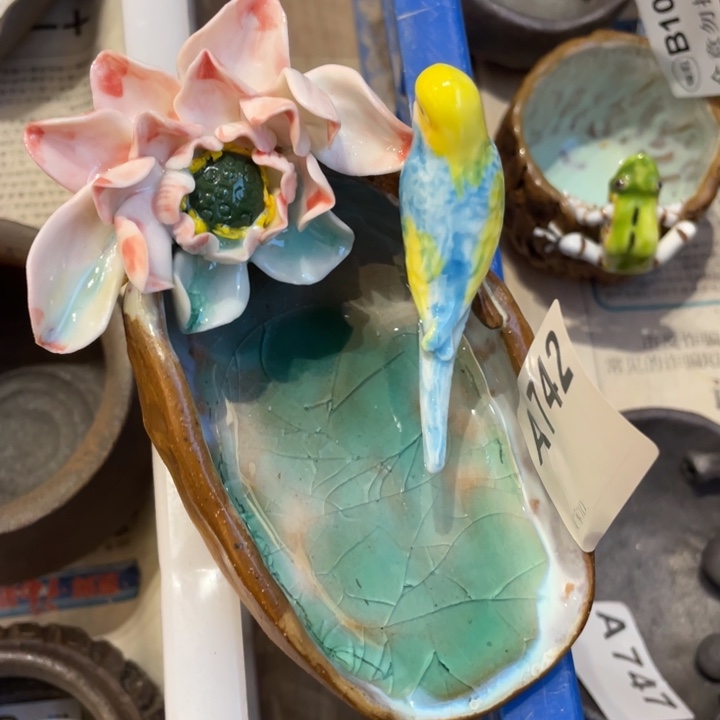 手工制作陶瓷茶具茶杯青蛙