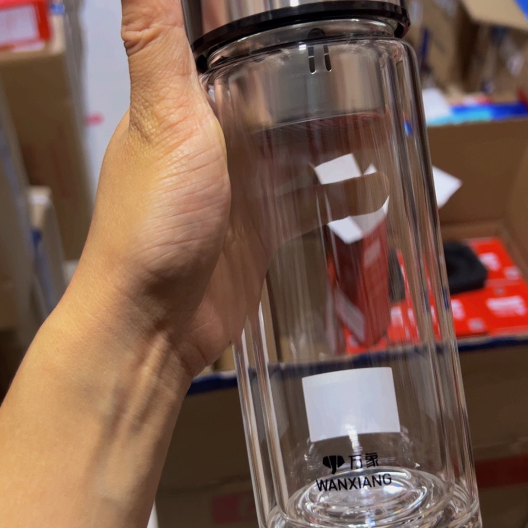 万象时空知了v929玻璃杯430玻璃杯➕杯套