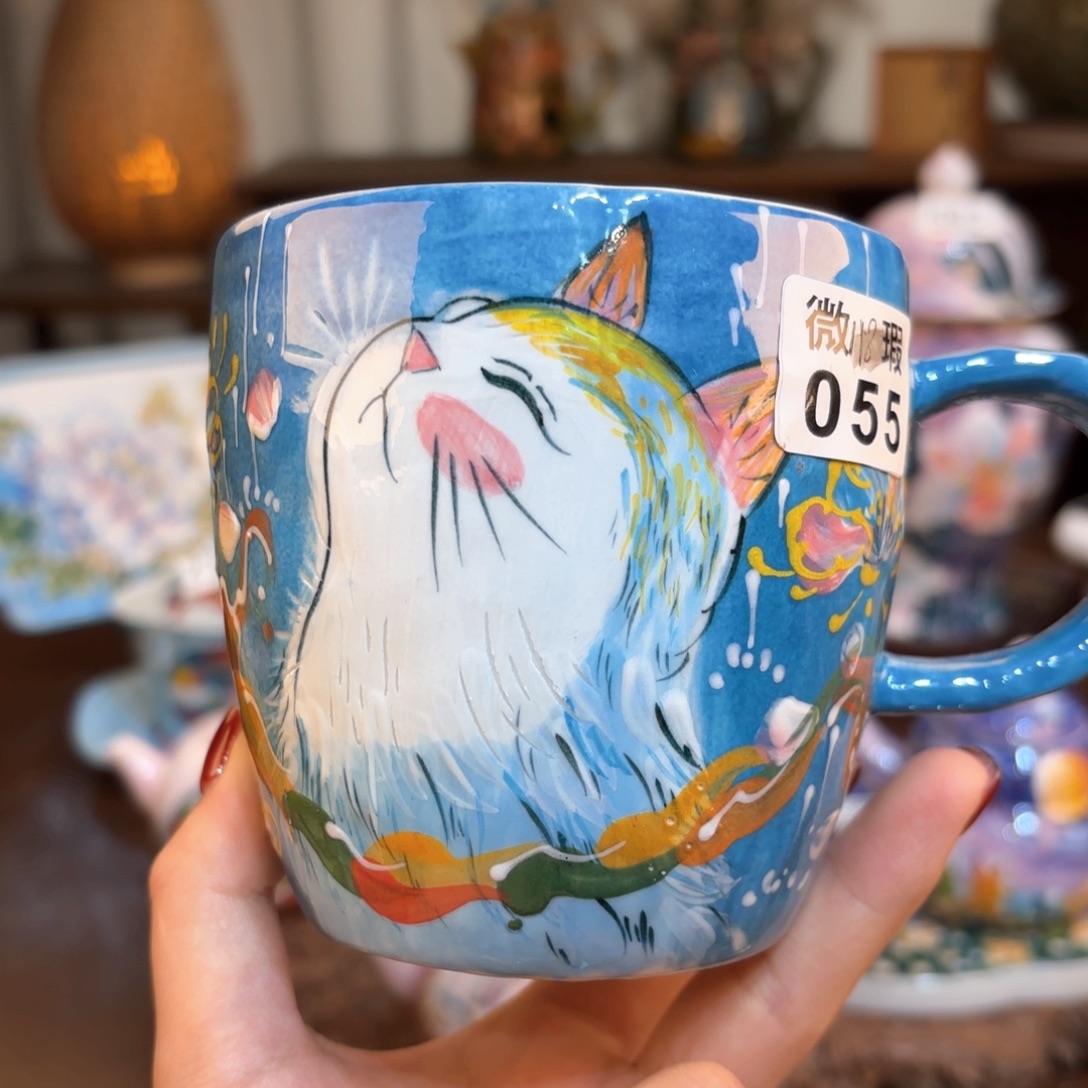 景德镇手绘高温釉下彩陶瓷茶具