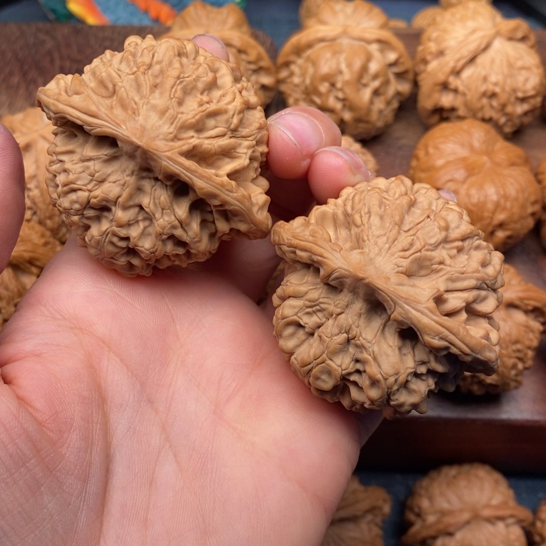 文玩核桃把件金*猫50全品大官帽