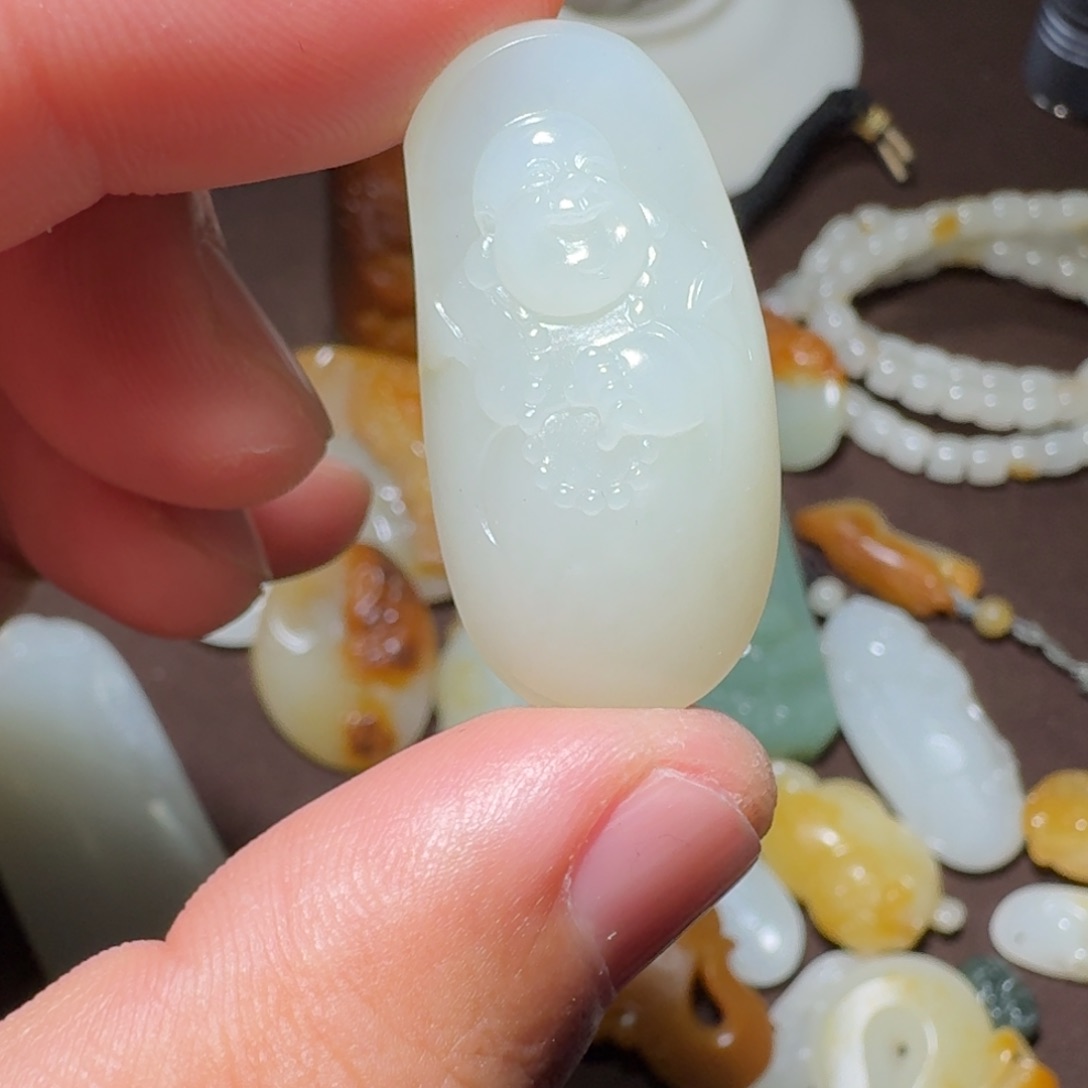 和田玉手链未镶嵌T***…