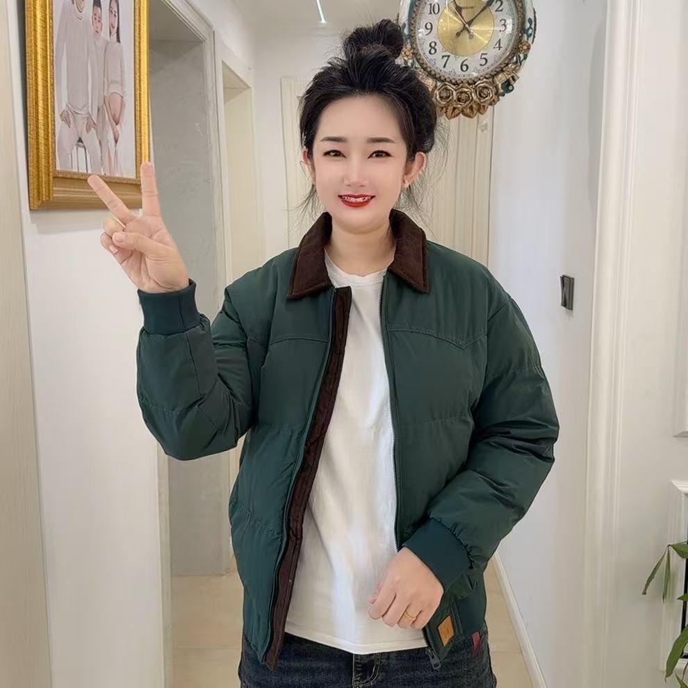 2025秋冬季新款男士高级感轻奢休闲翻领夹克棉服外套百搭时尚1501