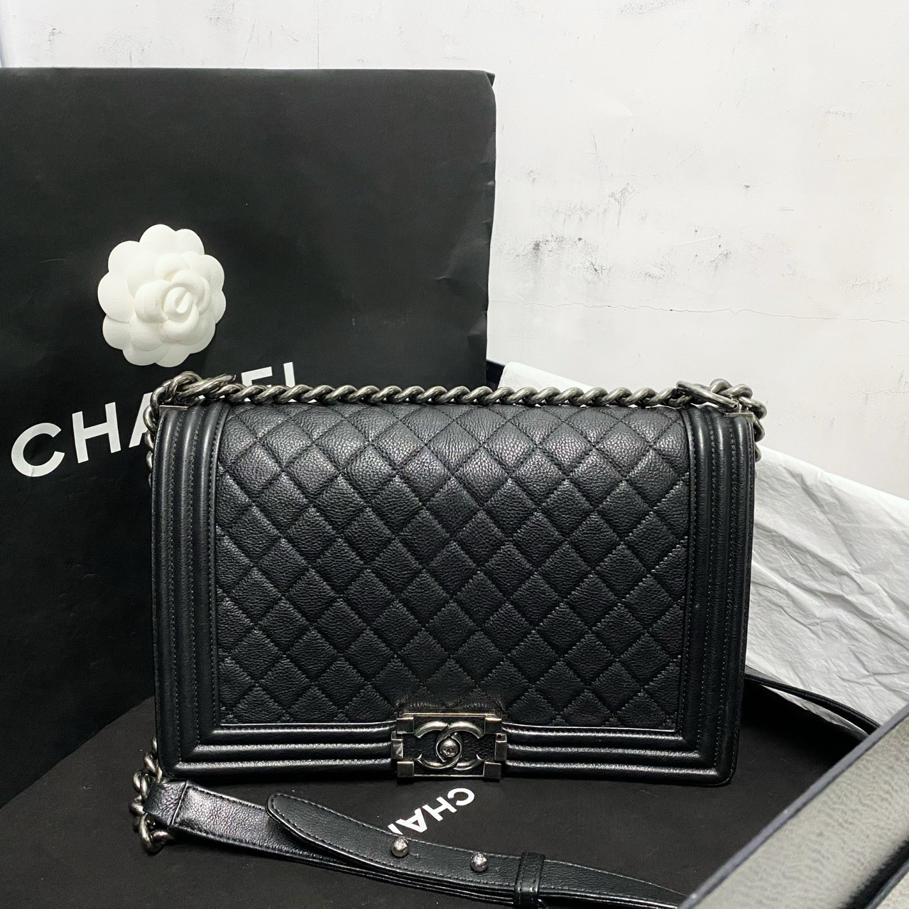 99新 Chanel/香奈儿 香奈儿leboy大号23开