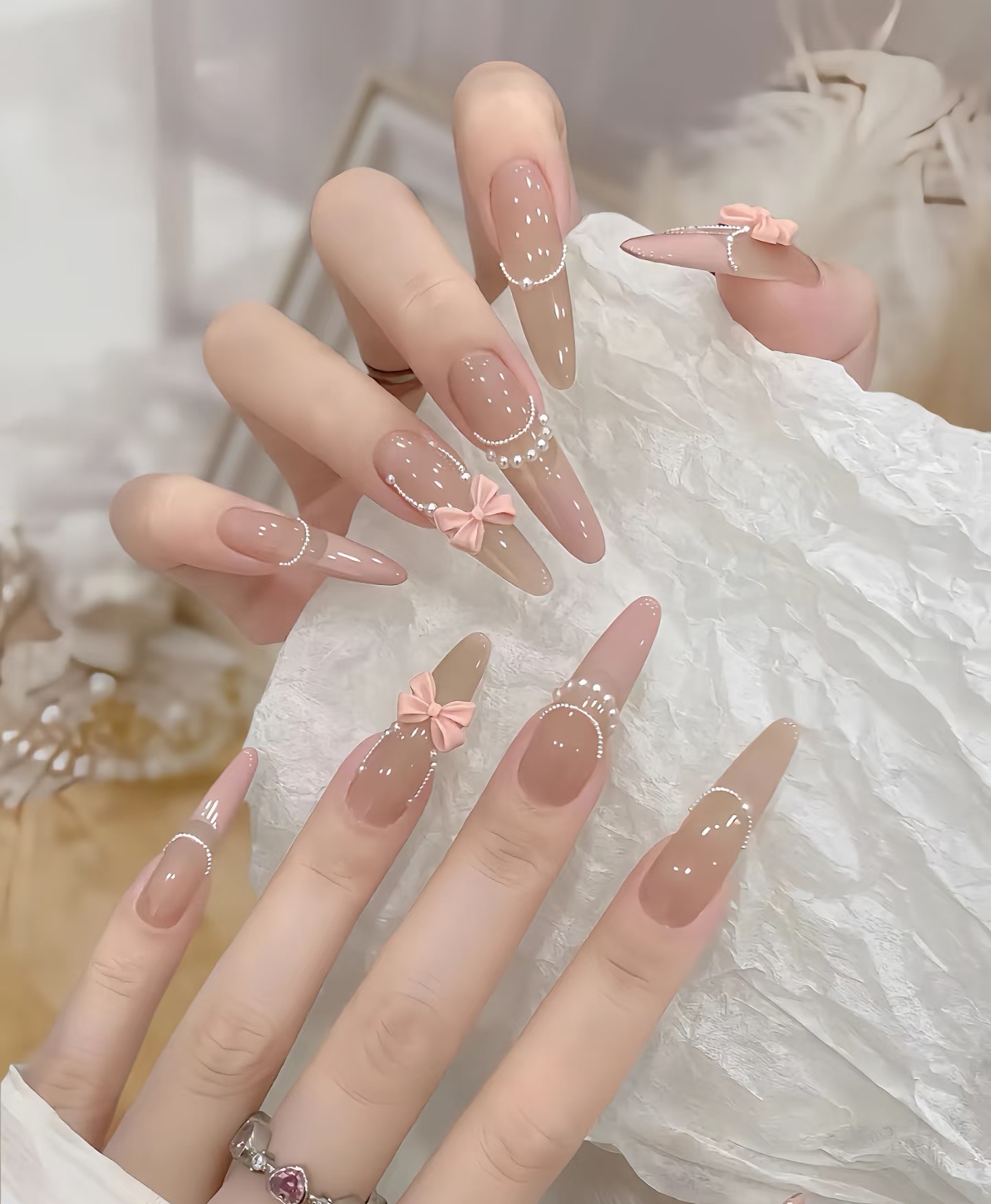 纯手工穿戴甲选尺码下单默认装不退不换