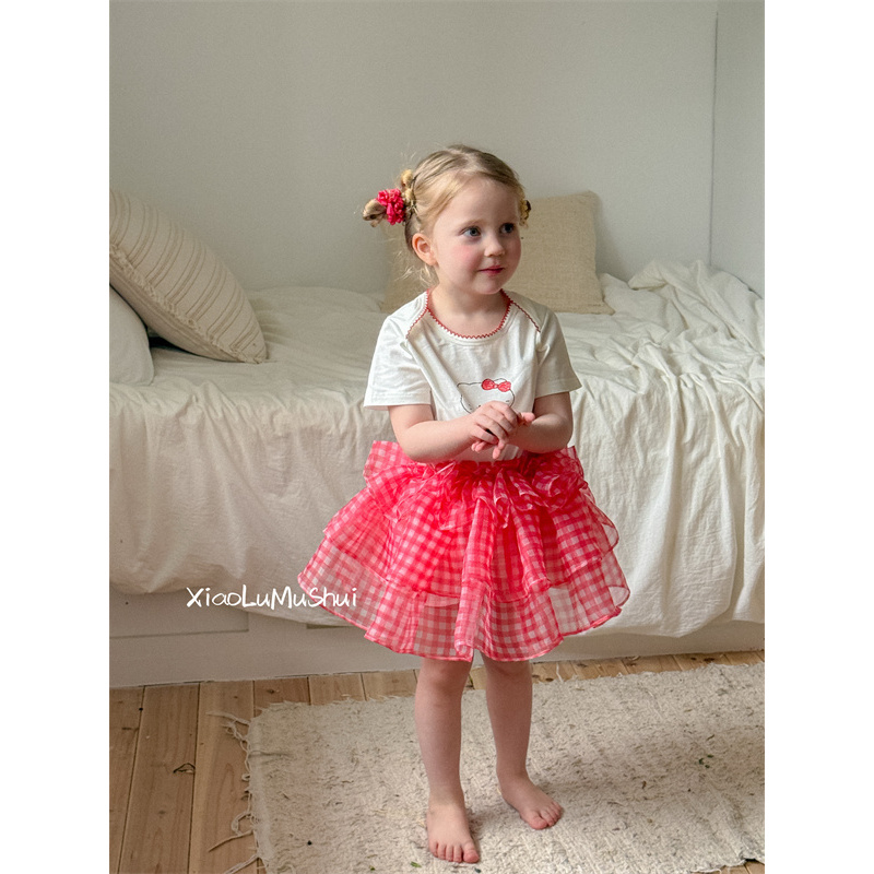 AC419~XLMS·25夏~红格子短裙25246