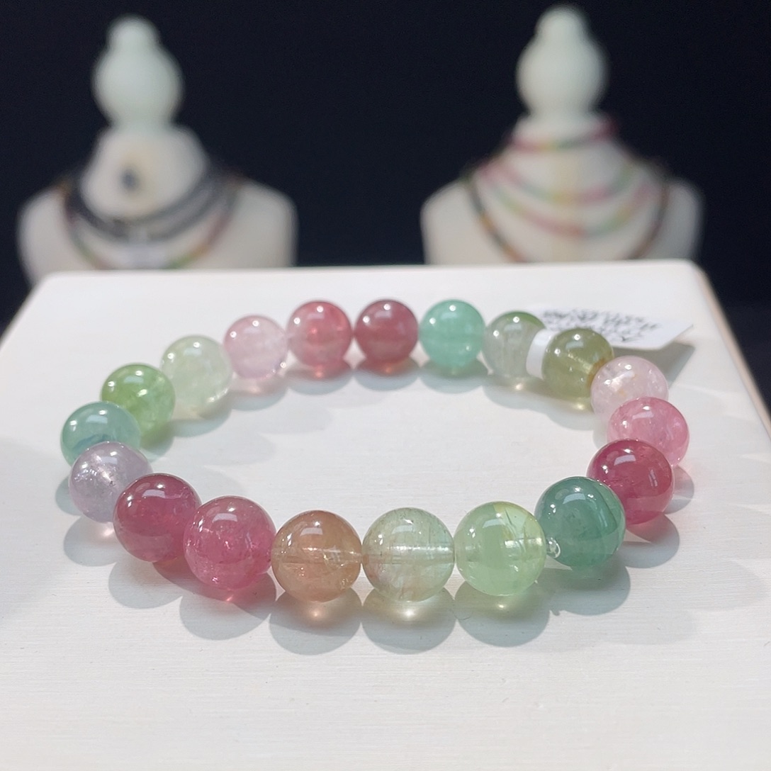 碧玺手串未镶嵌9.5mm+    