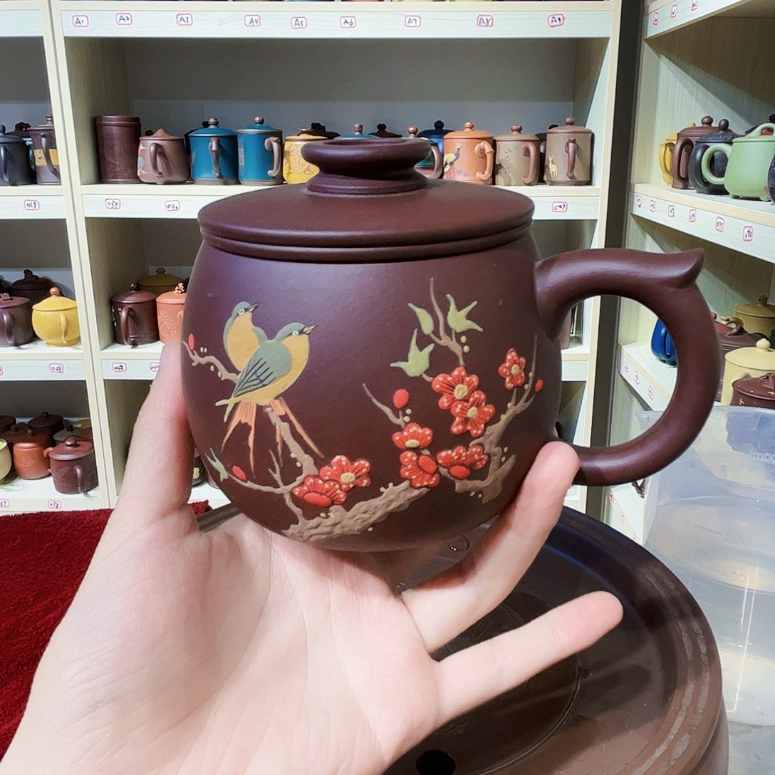 茶杯紫砂三件套400毫升