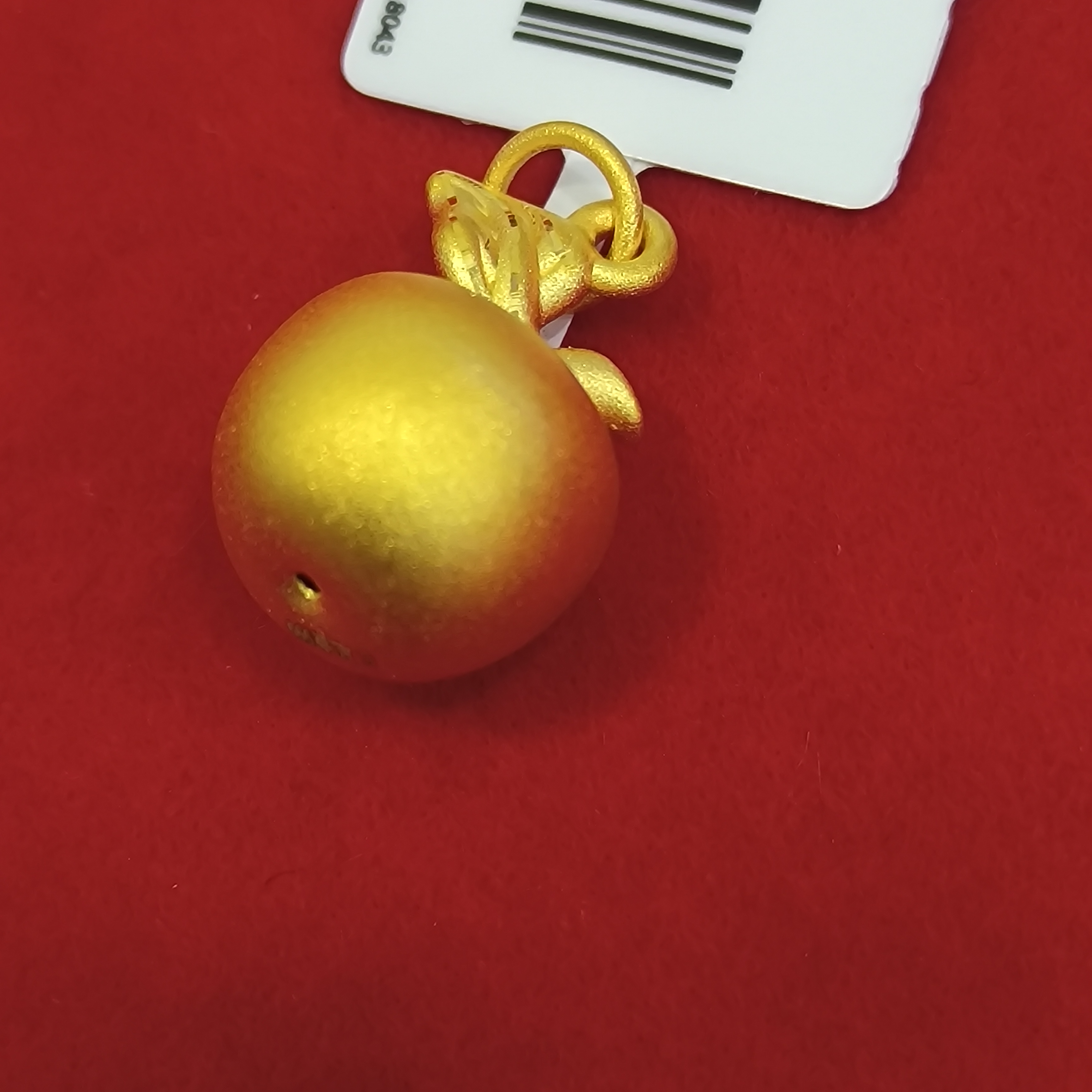 【夏夏专享】足金999饰品 苹果吊坠 1.49 ZP