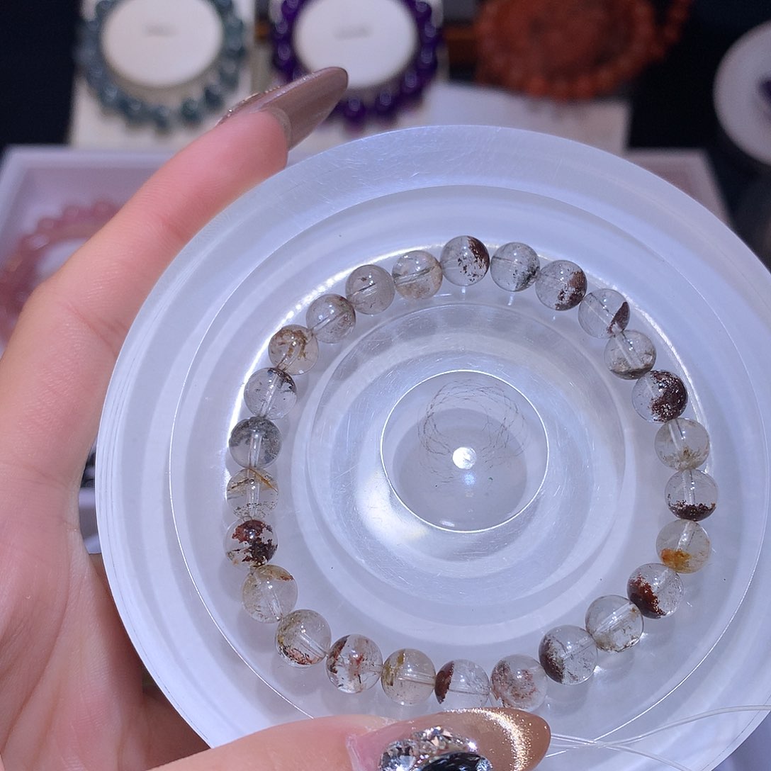 水晶手串未镶嵌四季幽灵7mm