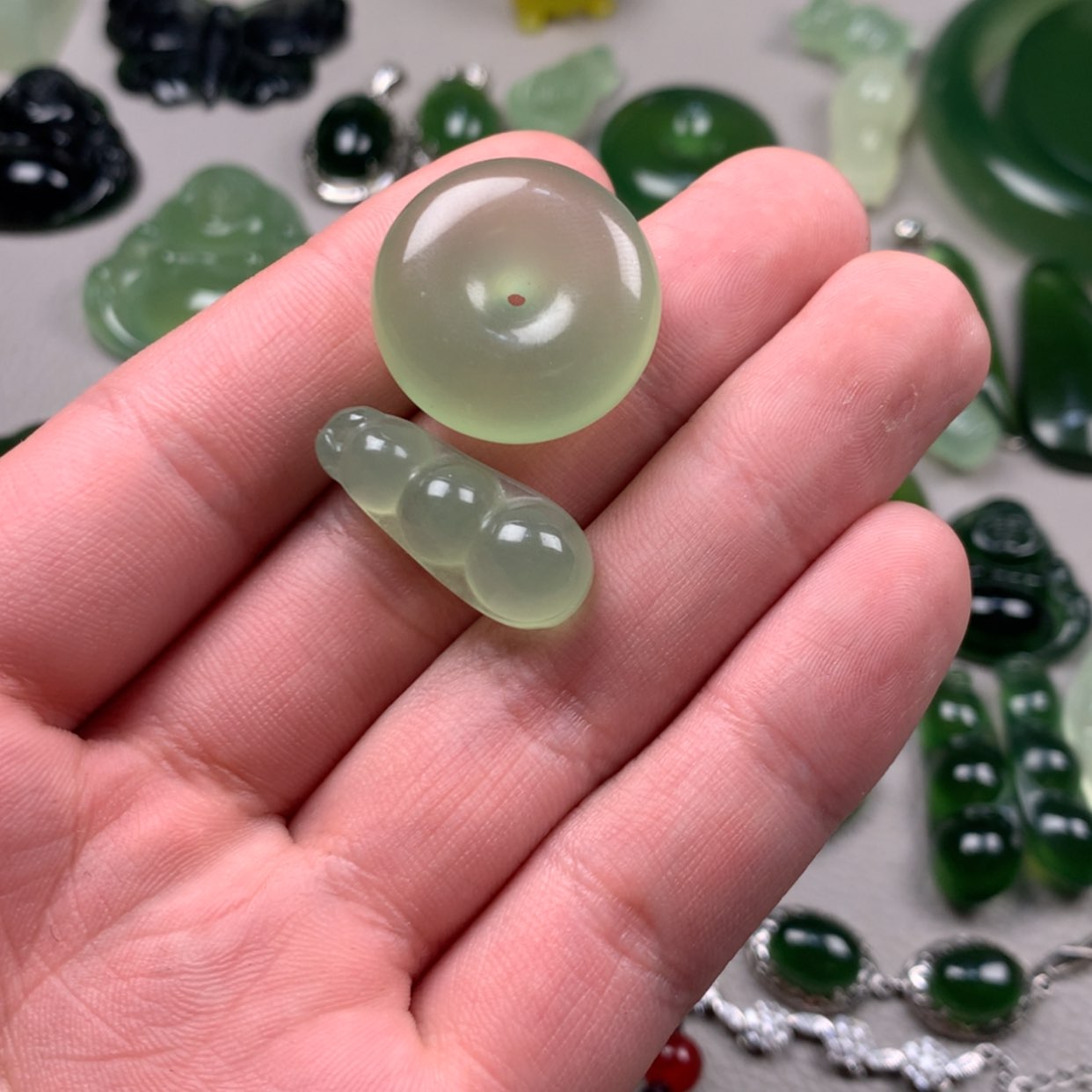 【闪购商品】蛇纹石玉岫玉未镶嵌