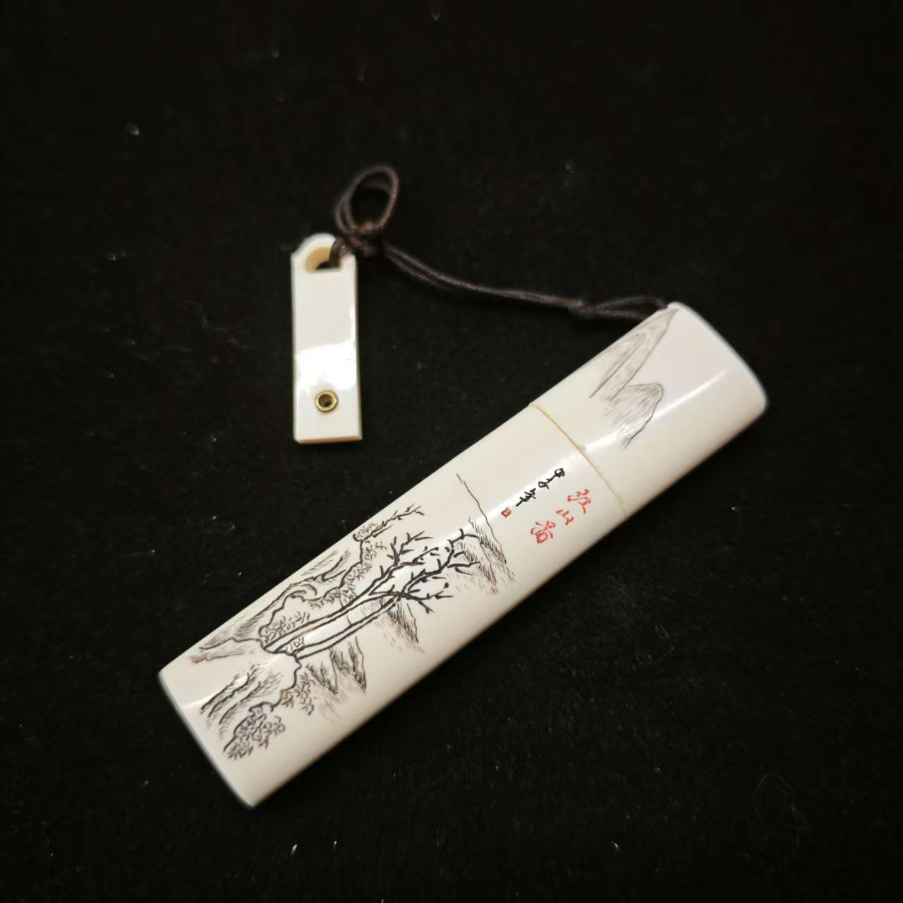 A00419牙签盒猛犸牙工艺品