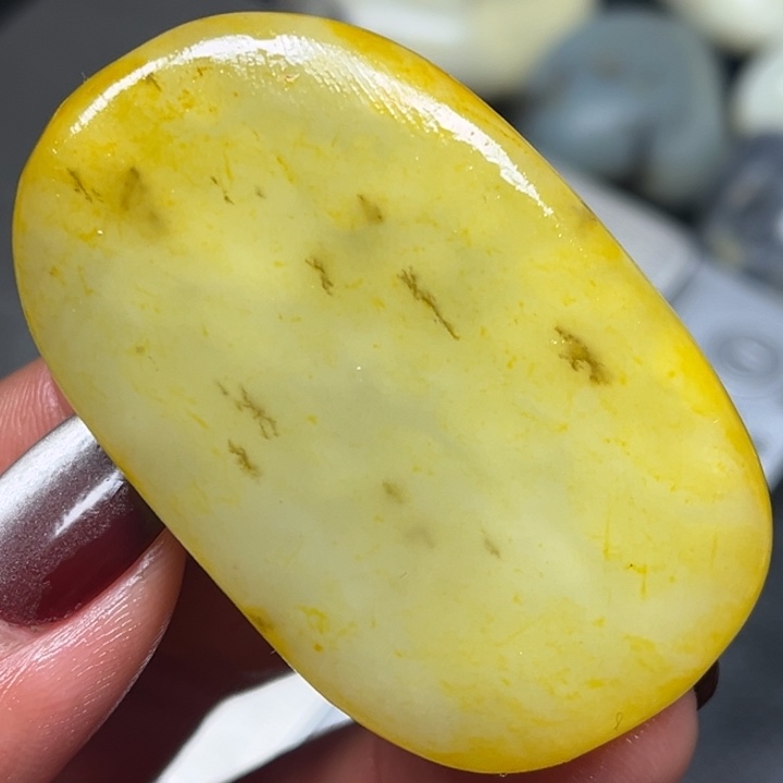 和田玉颈饰9K金镶嵌