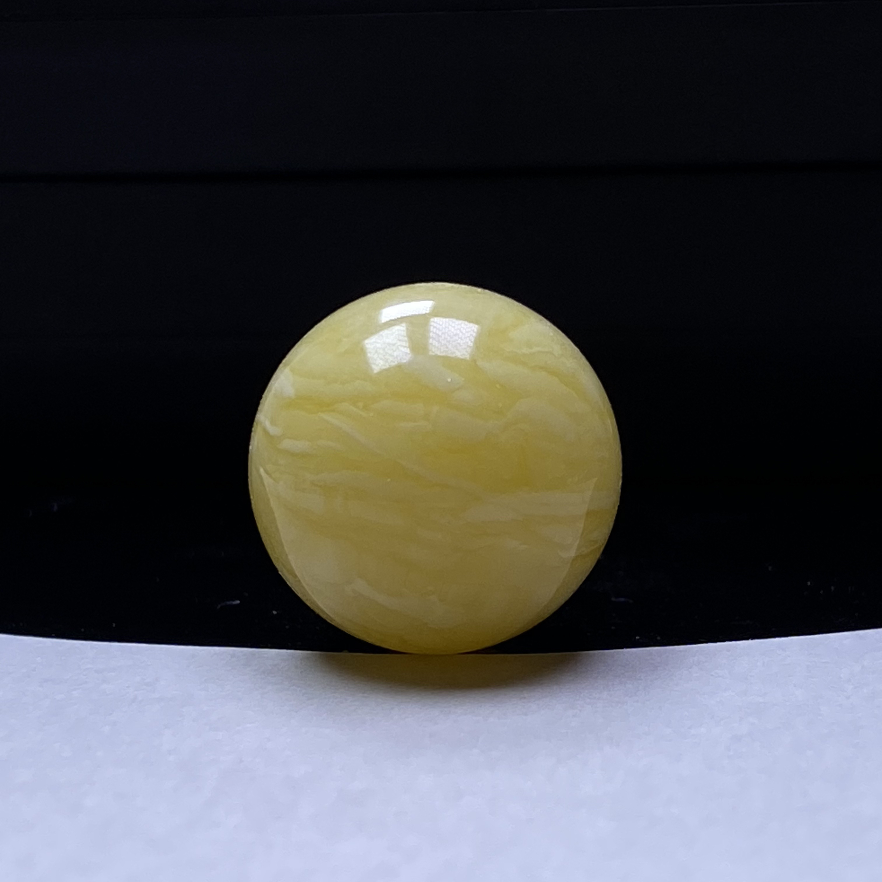 天然原矿琥珀蜜蜡虎皮纹圆珠单珠18.5mm