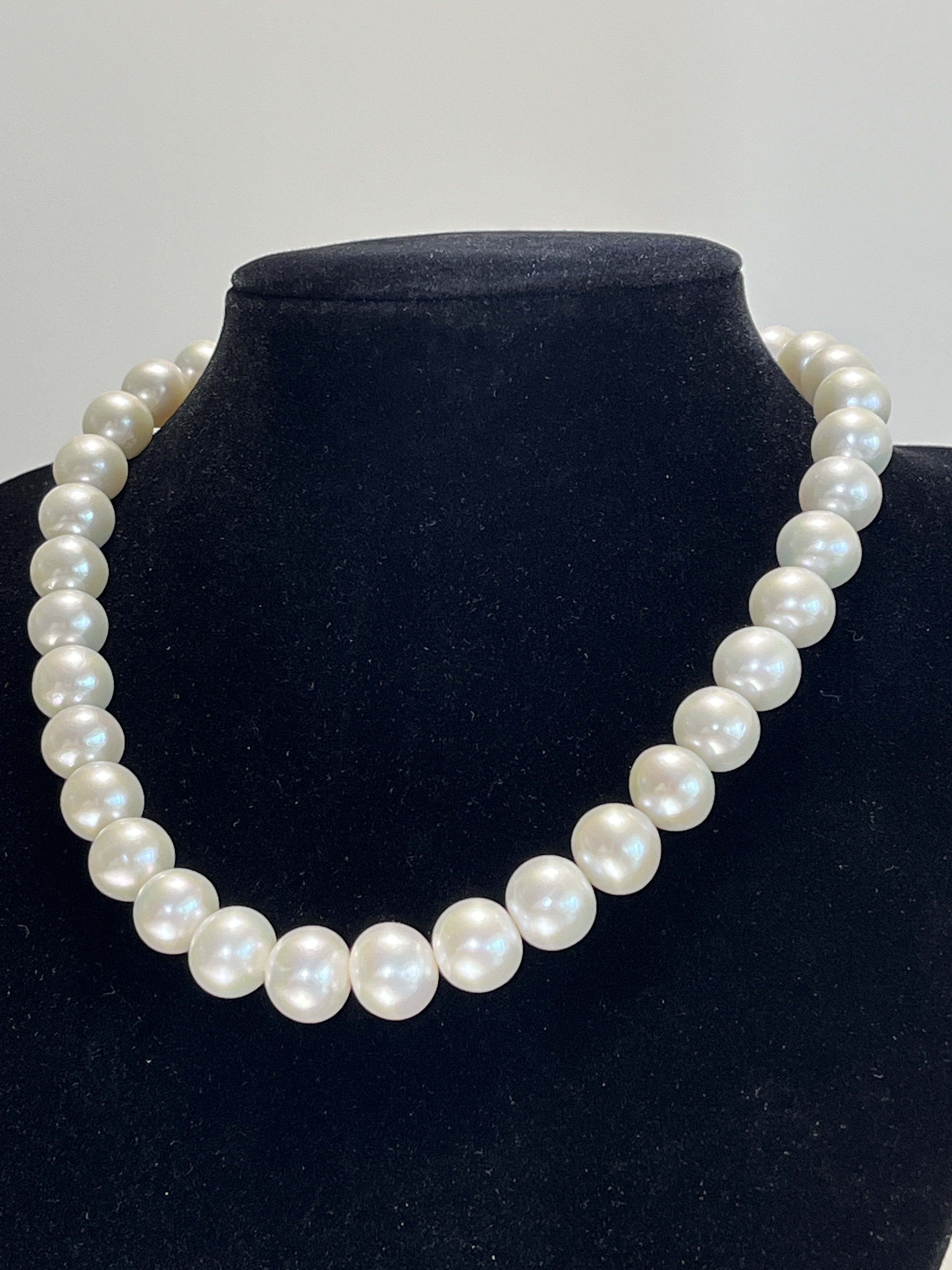 REISAI翎彩淡水珍珠11-13mm高贵优雅百搭经典白色项链