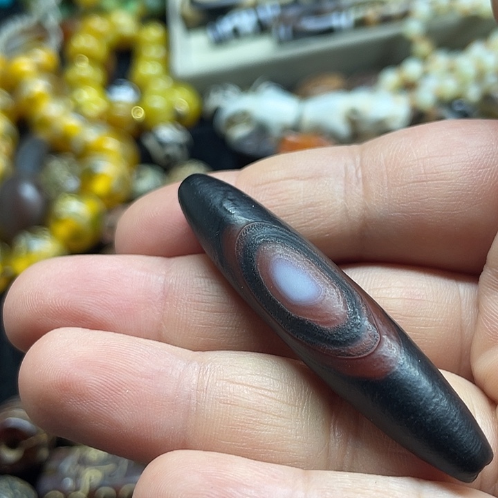 彩色钧瓷珠手串挂件